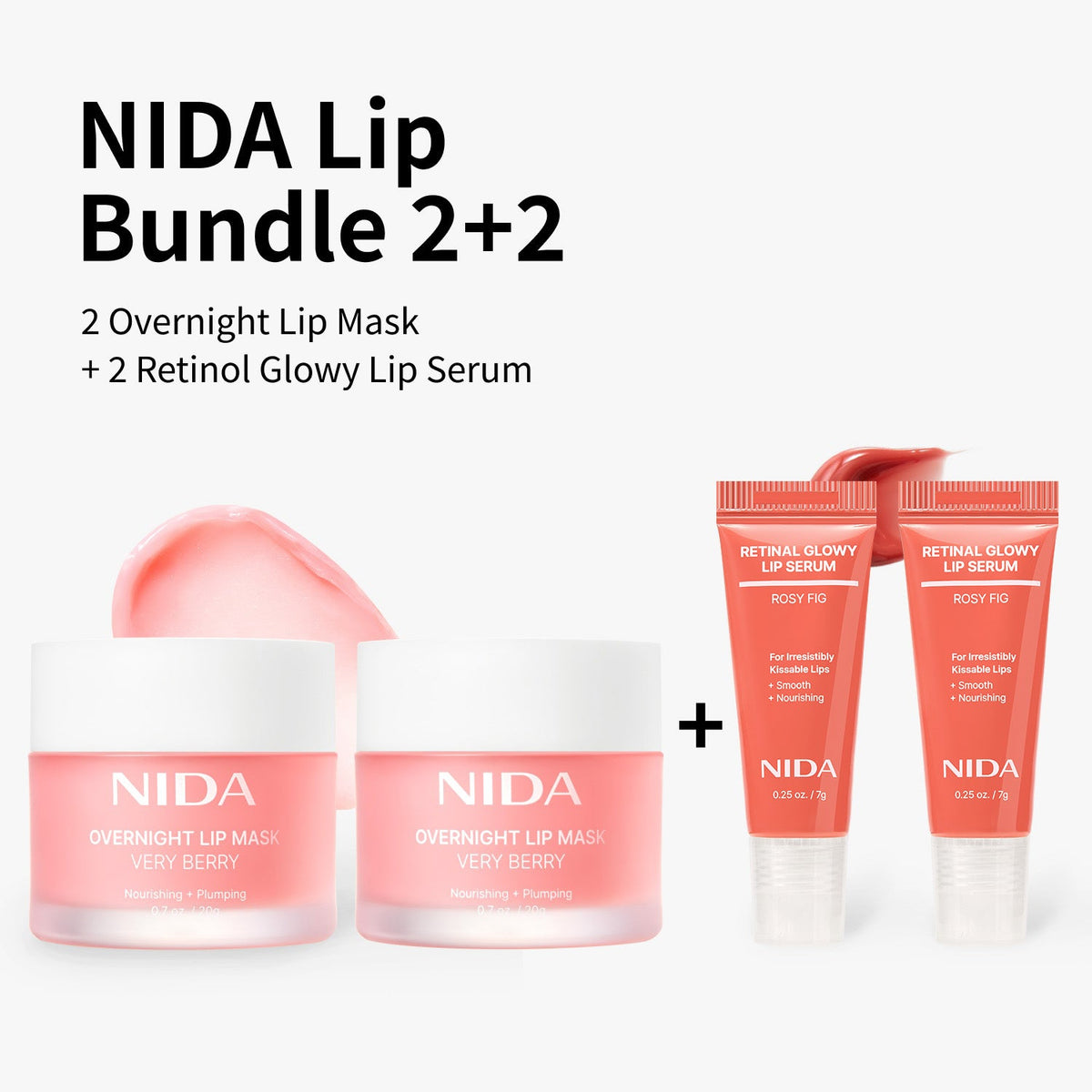 Nida Ultimate Lip Care Set (Lip Serum + Lip Mask)
