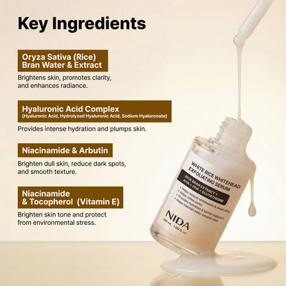 Nida White Rice Whitehead Exfoliating Serum